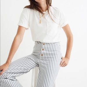 Emmett Wide-Leg Crop Pants in Stripe